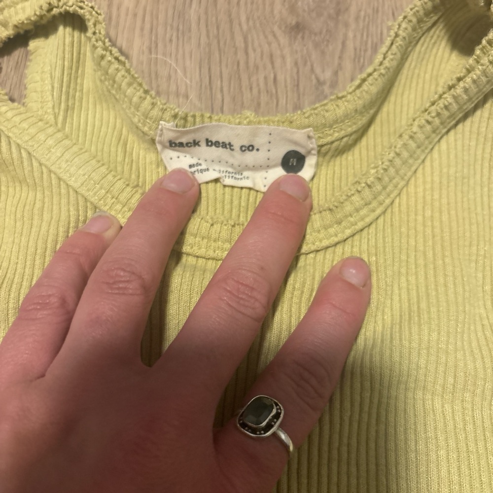 Back Beat Co. Ribbed Tank Top - Soft Yellow